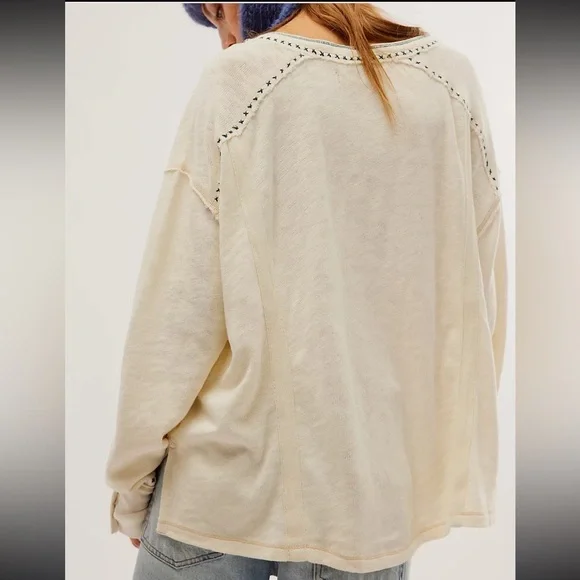 NWOT Free People - We the Free Taylor Henley Small - Picture 5 of 10